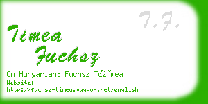timea fuchsz business card
